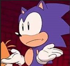 Confused Sonic from Sonic Mania